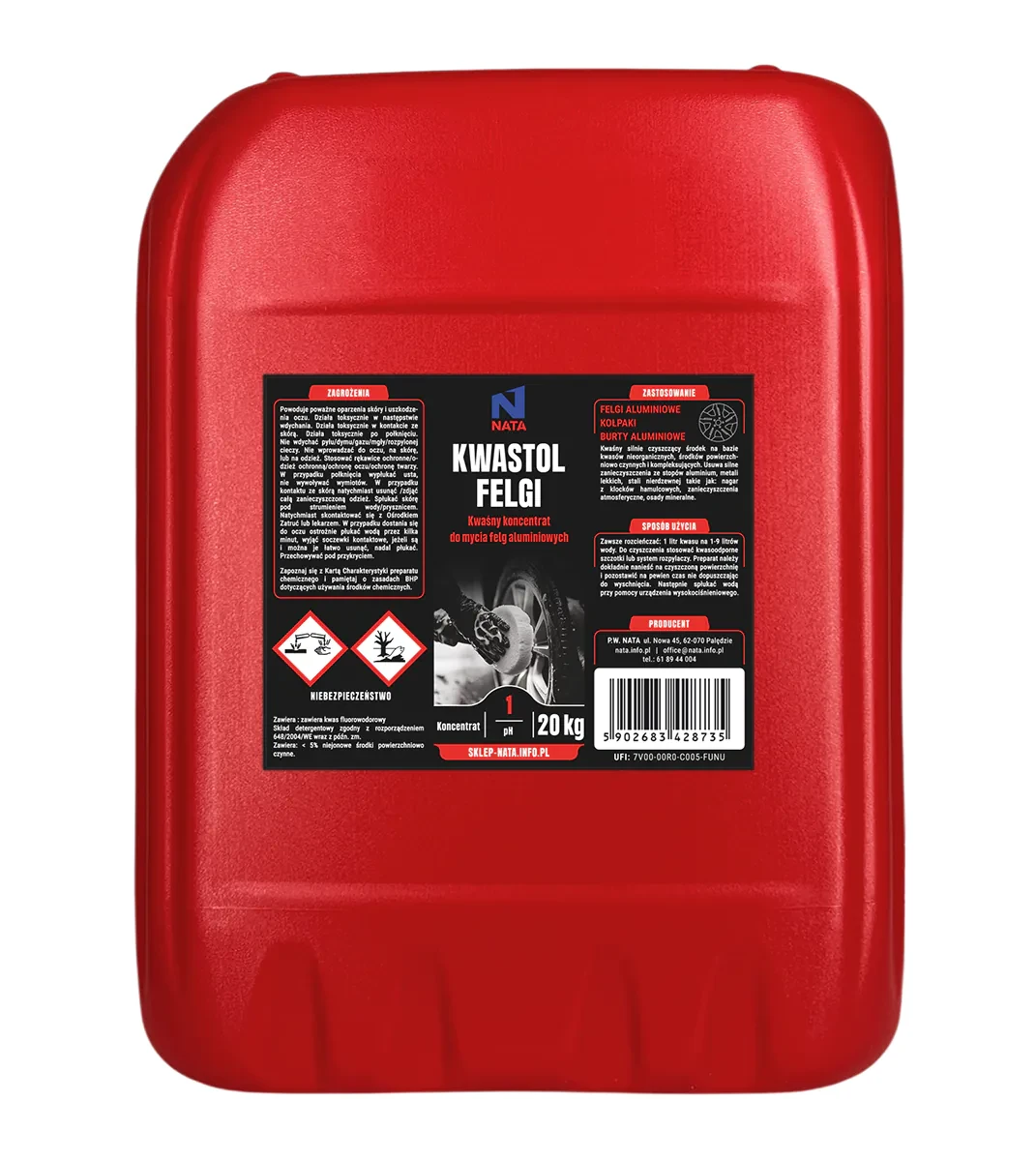 aacc Środek do czyszczenia felg aluminiowych | Kwastol 20kg