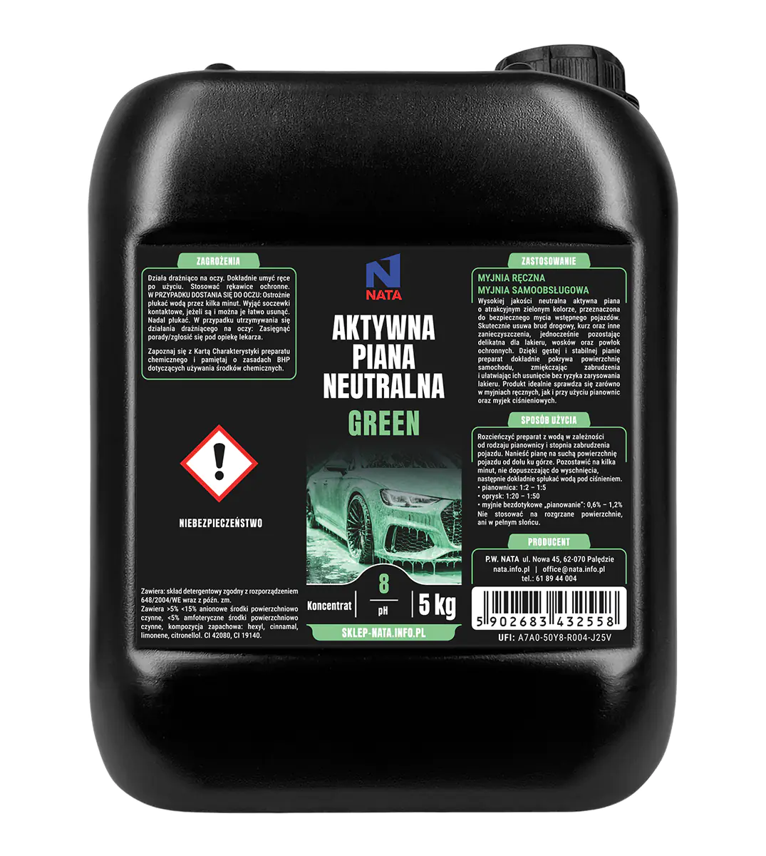aacc aktywna-piana-neutralna-green-5kg.webp